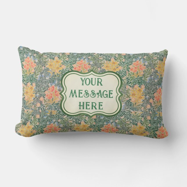 Cojín De Exterior Floral personalizada William Morris (Anverso)