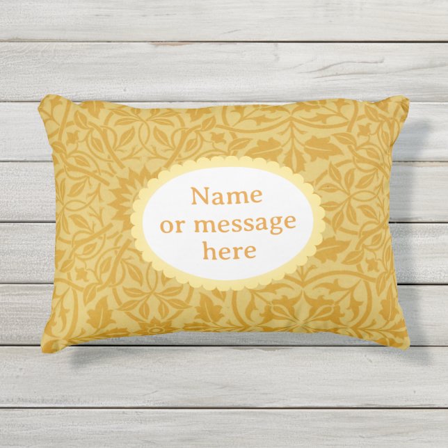 Cojín De Exterior Floral personalizada William Morris (Anverso)