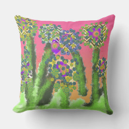 Cojín De Exterior Florece el patrón arbustivo