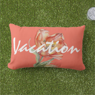 Cojín De Exterior Fondo romántico personalizado relajante en floral