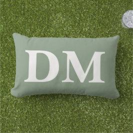Cojín De Exterior Fondo verde salvia personalizado estilo natural
