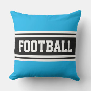 Cojín De Exterior FOOTBALL Brillante Azure Black White Carreras