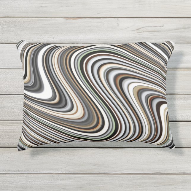 Cojín De Exterior Formas abstractas de curvas (Anverso)