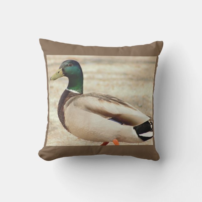 Cojín De Exterior Foto del pato del pato silvestre (Anverso)