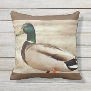 Cojín De Exterior Foto del pato del pato silvestre