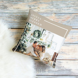 Cojín De Exterior Foto familiar moderna | Joyful Merry Blessed