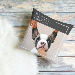 Cojín De Exterior Foto moderna de perro | Cita de perro<br><div class="desc">Foto moderna de perro | Cita de perro</div>