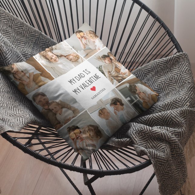 Cojín De Exterior Fotografía del Collage | Mi Papá Es Mi Regalo De S (Subido por el creador)