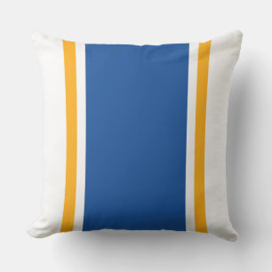 Cojín De Exterior Fun Wide Deep Blue Amarillo Amarillo franjas de Ca