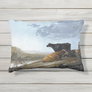 Cojín De Exterior Ganaderos jovenes con las vacas