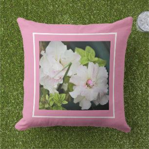 Cojín De Exterior Gardenia Floral Rosa Delicada