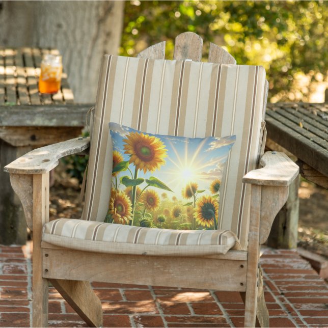 Cojín De Exterior Girasol de embrión dorado (Silla)