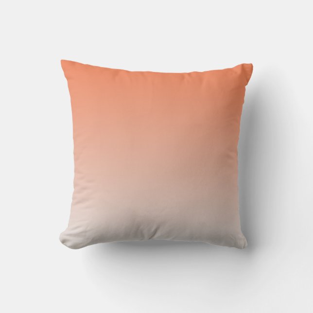 Cojín De Exterior Girly Modern Naranja Ombre (Anverso)