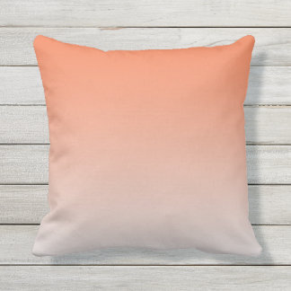 Cojín De Exterior Girly Modern Naranja Ombre