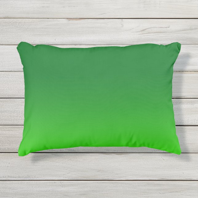 Cojín De Exterior Gradiente Verde Ombré Vivo Moderno Simple (Anverso)