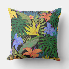 Cojín De Exterior Gráfica de flor tropical Hawai Aloha
