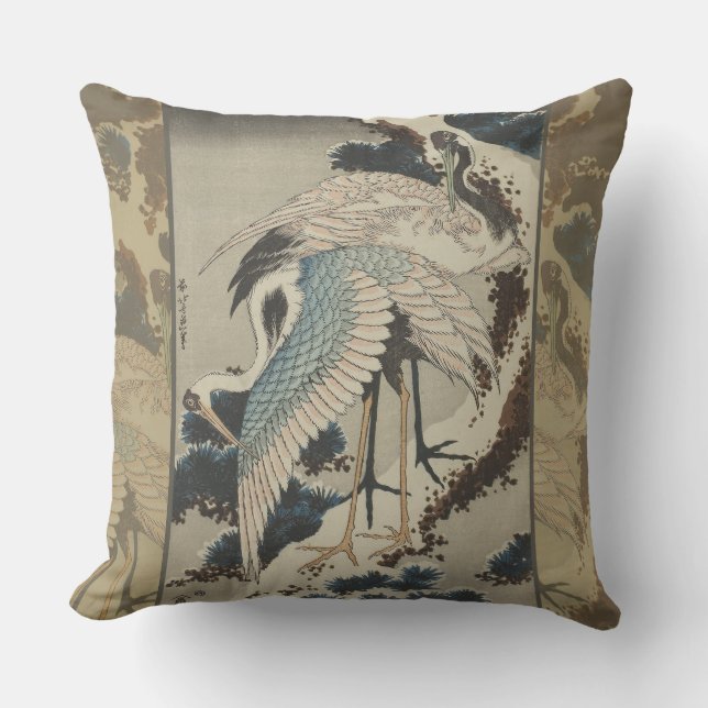 Cojín De Exterior Grasas en una nieve cubierta Hokusai (Anverso)