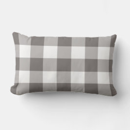 Cojín De Exterior Gray Gingham Pattern Checkered