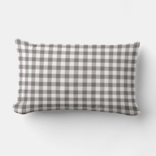 Cojín De Exterior Gray Gingham Pattern Checkered