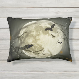 Cojín De Exterior Halloween Moon Spooky Crows