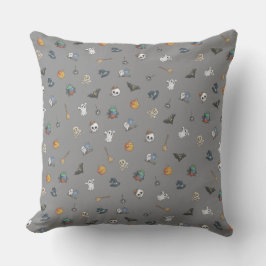 Cojín De Exterior Halloween Pattern Throw Pillow