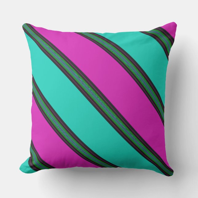 Cojín De Exterior HAMbyWG - Pillow al aire libre de 20" rosa/negro/g (Anverso)