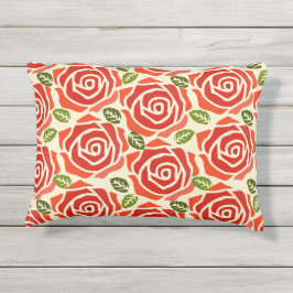 Cojín De Exterior Hermoso patrón de rosas rosas rosas lindas colores