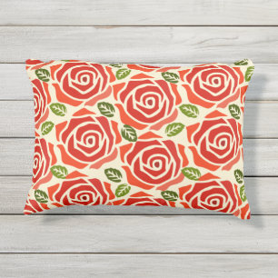 Cojín De Exterior Hermoso patrón de rosas rosas rosas lindas colores