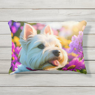 Cojín De Exterior Hermoso Perro Westie Cuatro