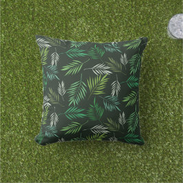 Cojín De Exterior Hojas de palma tropicales verdes de verano elegant
