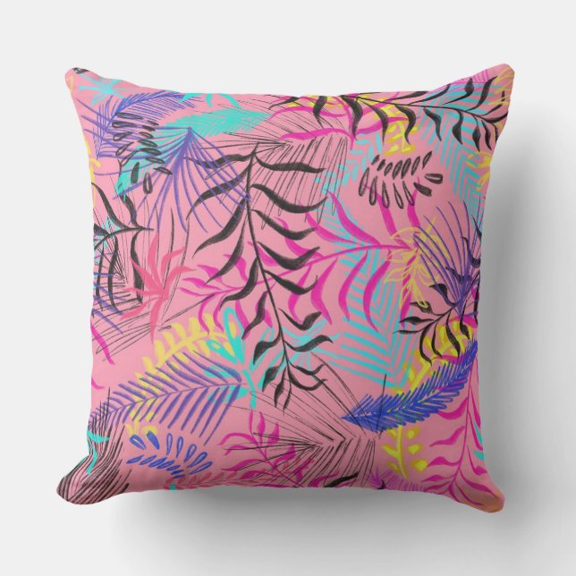 Cojín De Exterior Hojas tropicales (Anverso)