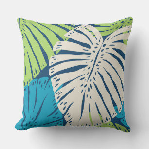Cojín De Exterior Hojas Tropicales Hawaianas de Monstera Jungle - Li