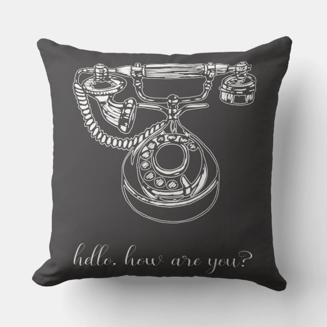 Cojín De Exterior Hola, ¿cómo estás? (Anverso)