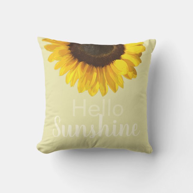 Cojín De Exterior Hola Sunshine Sunflower Outlow Pillow (Anverso)