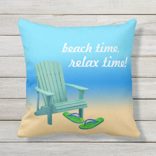 Cojín De Exterior Hora De La Playa, Relájate.