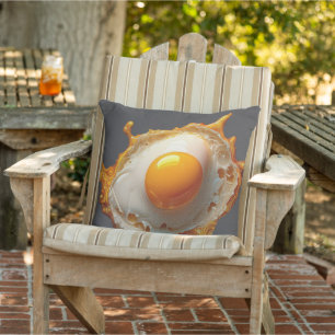 Cojín De Exterior Huevos fritos al lado soleado hacia arriba