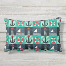 Cojín De Exterior Imagen de patchwork náutico