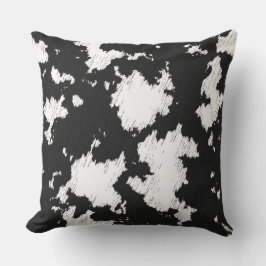 Cojín De Exterior Impresión de vaca falsa en blanco y negro