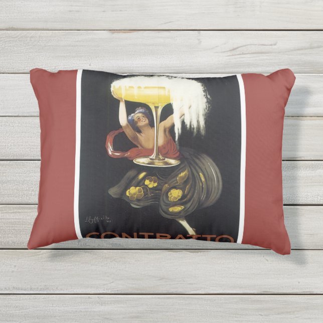 COJÍN DE EXTERIOR IMPRESIÓN DEL ARTE DEL POSTER DE CHAMPÁN DEL (Reverso)