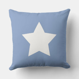 Cojín De Exterior Iniciales mínimas modernas Estrella Azul blanco