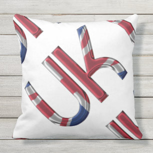 Cojín De Exterior Iniciativas de la tipografía británica de bandera 