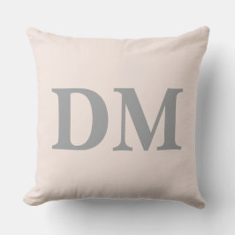 Cojín De Exterior Initials modern elegant big letters Pink