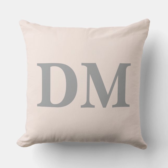 Cojín De Exterior Initials modern elegant big letters Pink (Anverso)