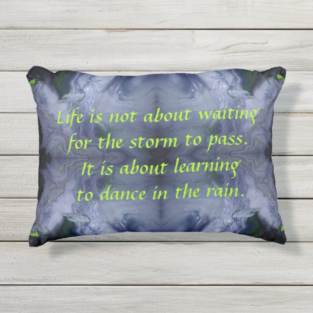 Cojín De Exterior Inspiración de "Baile en Lluvia" por la amargura a (Anverso)