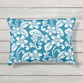 COJÍN DE EXTERIOR ISLAND PLUMERIA (AZUL CARIBE)