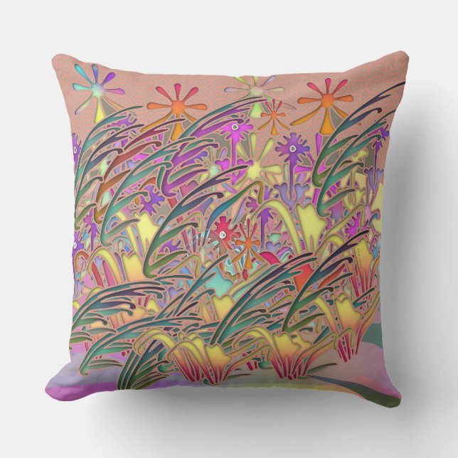 Cojín De Exterior Jardín de flores (Anverso)