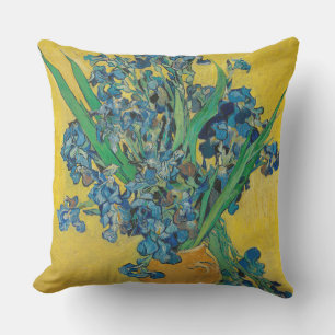 Cojín De Exterior Jarrón Van Gogh con Iris Clasicismo Impresionista