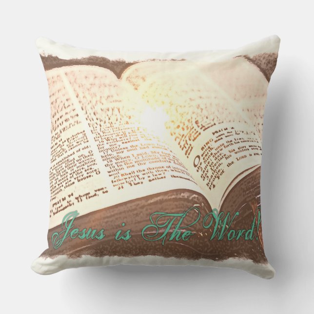 Cojín De Exterior ¡Jesús es la Palabra! (Anverso)