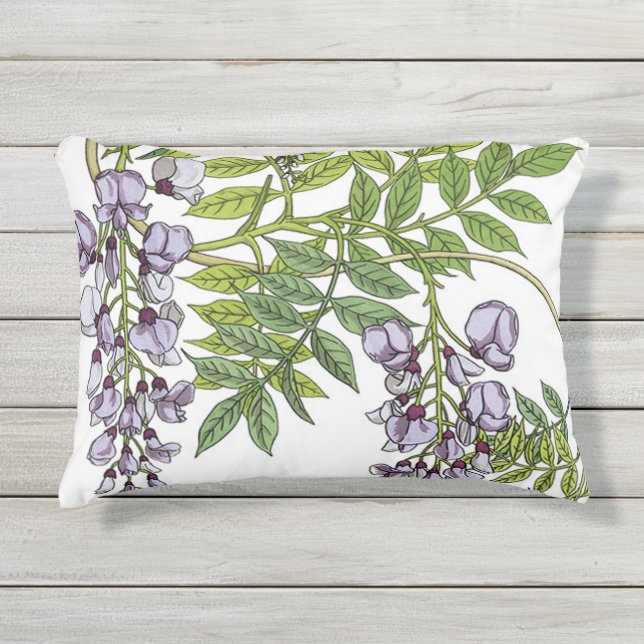 Cojín De Exterior La glicinia Art Nouveau de Grasset (Anverso)