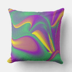 Cojín De Exterior La magia de los colores abstracta el arte pluviomé